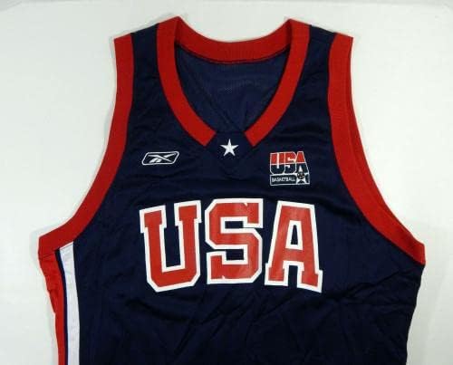 2004-05 Team USA Basketball Blank Game emitido na Marinha Jersey 48+4 DP20258 - jogo da NBA usado