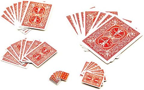 Apreciando truques de mágica de cartas encolhendo grandes a pequenos cartas de jogo mágica Magic Magician Illusion Props