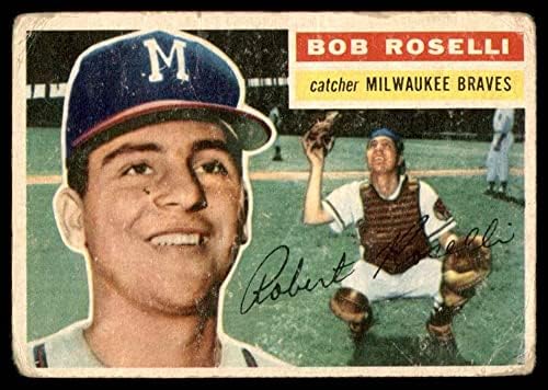 1956 Topps 131 Gry Bob Roselli Milwaukee Braves Poor Braves