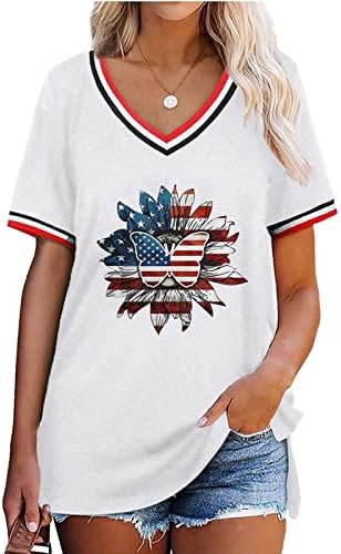 Butterfly USA Flag Sunflower Flor Relaxed Fit Tops longos