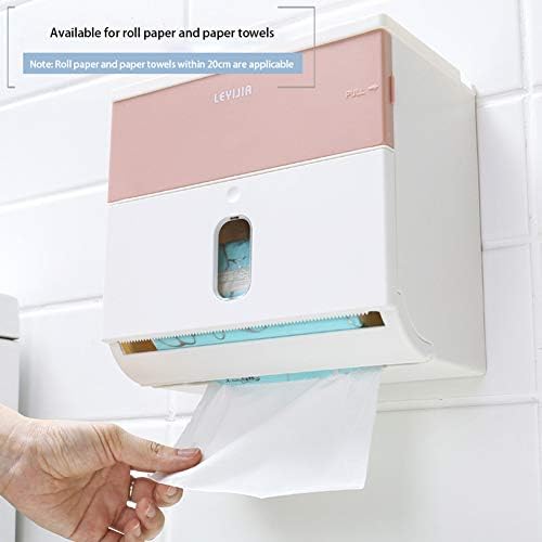 Lxydd higiênico suporte de rolagem de camada dupla de camada dupla caixa de lençóis de lasca de lençóal banheiro de banheiro