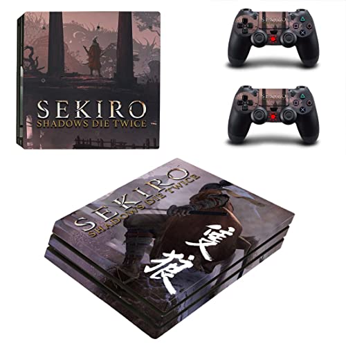 Jogo Sekirong Die e Duas vezes Shinobi Shadow PS4 ou PS5 Skin Skin Stick para PlayStation 4 ou 5 Console e 2 Controllers Decalk Vinyl V13135