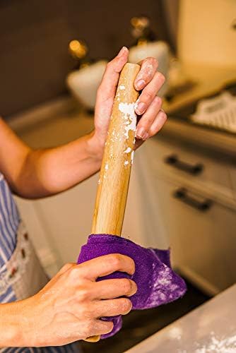 Honglida Classic French Rolling Pins Bamboo Rolling Pin para cozinhar biscoito de torta de massa de pizza, 13 polegadas