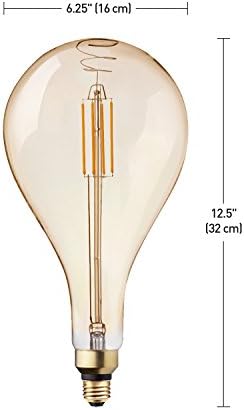 Globe Electric 40W equivalente a mole de grandes dimensões Vintage LED LED LED lâmpada incandescente, base E26, 500 lúmens, 30685