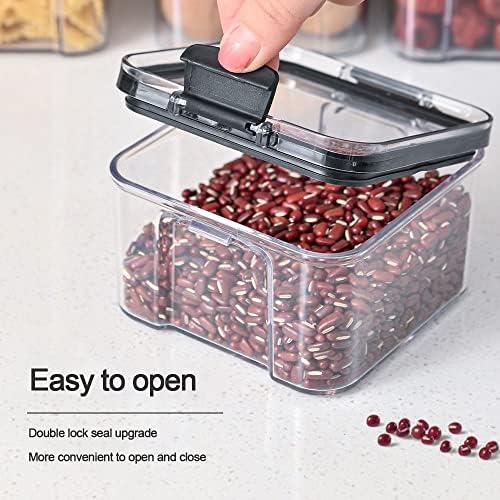 Slnfxc 6pcs Recipientes de cozinha Temoning Box Organizer Storage Girs for Cereals Jar para frascos a granel com tampa