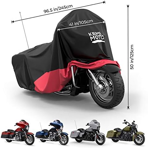 Capa de motocicleta Kemimoto, capa de bicicleta de terra, para modelos de turnê Road King Street Glide Road Glide Impermeável
