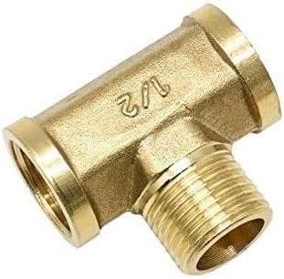 Conectores de tubo de latão Male 1/2 BSP Thread Tee Connector feminino T Tipo de 3 vias Adaptador de tubo de latão Conector