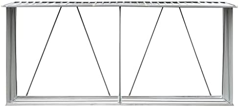 VIDAXL GARDEN LOG LOGRAMENTO DE ARMAZENO DE AÇO GALVANIZADO 130 X33 X60 cinza