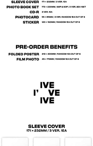 Ive eu ive 1º álbum CD+POB+Photobook+PhotoCard+Adesivo+Rastreamento Selado