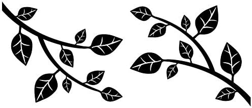 Pretty Leaves Art - Decalque de vinil preto para laptop de 13