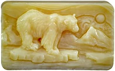 Artcraftmolds Polar Bear Silicone Mold Soap gesso resina de cera Clay 5oz