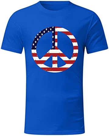 Camiseta de bandeira americana masculina camiseta patriótica camisetas vintage 4 de julho de manga curta de manga curta camiseta do