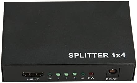 HD 1x4 Media Interface Splitter 1080p 3d AV Splitter Box 1 em 4 Out para monitores para console de jogo