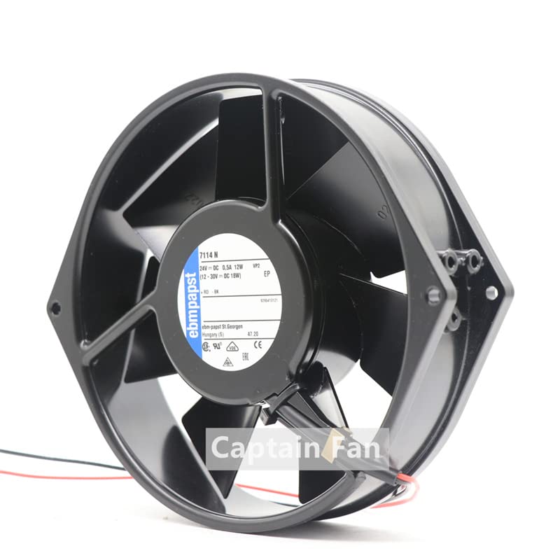 7114n EBM Papst Fan 24VDC 0,5A 12W 172 * 150 * 38mm Axial Fan para gabinete