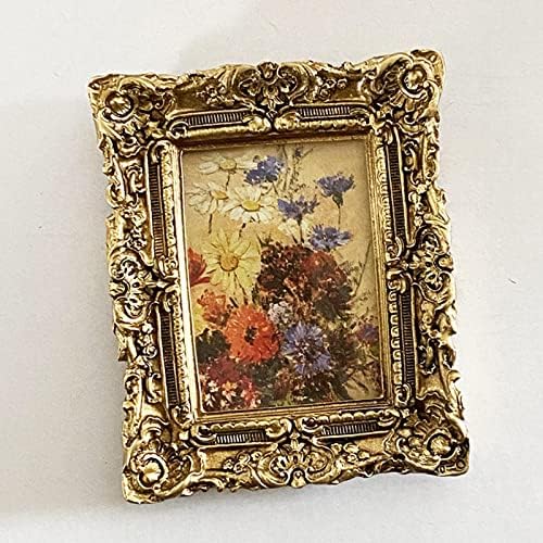 Quadro de imagem de mesa, moldura de foto pequena, suporte de tela de mesa vintage, moldura de parede de parede pendurada na parede, para decoração de casamento em casa