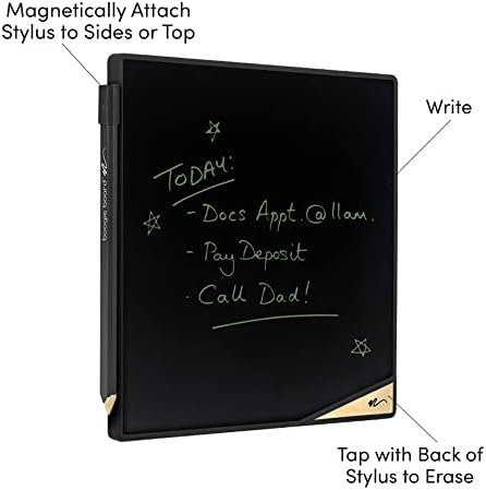 Boogie Board 3 pacote de placas de memorando versatiles para casa e escritório, alternativa de quadro branco com