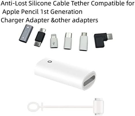 Ongahon Silicone Anti-Lost Cable Tether/Keeper/Suporte Compatível para Appic Lápis Apple original Adaptador de carregamento de