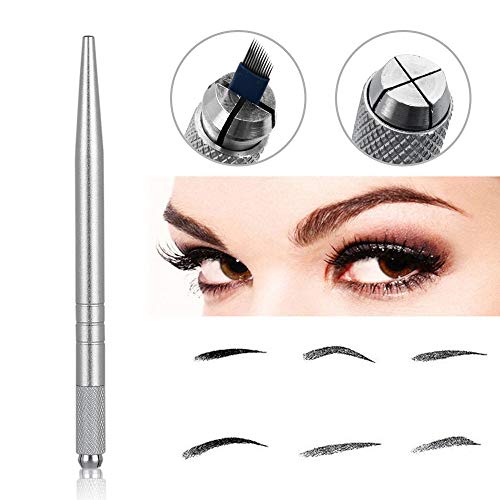 Kit de microblading pinkiou 5 PCs Silver Hair Stroked Microblading Pen Tattoo Tattoo Pen Holder