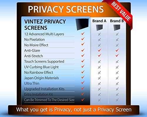 22 polegadas 16:10 e 24 polegadas 16: 9 Filtros de tela de privacidade do computador para monitores widescreen e kit de substituição - Anti -Glare - Filme Protetor para Confidencialidade de Dados - Pacote de tela de privacidade de desktop