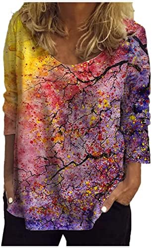 Camiseta gráfica de tamanho grande feminino Tee LONCE MANAGEM LONGO ROUNTO DE CAMPAIO LONOS TOPS BLUSH