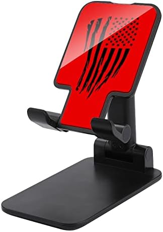American Flag Dobrável Phone Cell Stand Ajuste Ajuste do comprimido para casa Offito de desktop Black-estilo