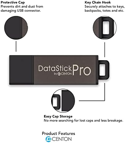 DataStick CENTONS PRO USB 2.0 Flash Drive 8 GB x 100, Gray