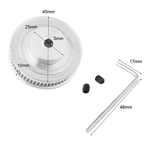 Polias de tempo fafeicy gt2, polias de correia de tempo de alumínio GT2 60 dentes 60t 5mm de furo para impressora 3D, acessórios de impressora 3D