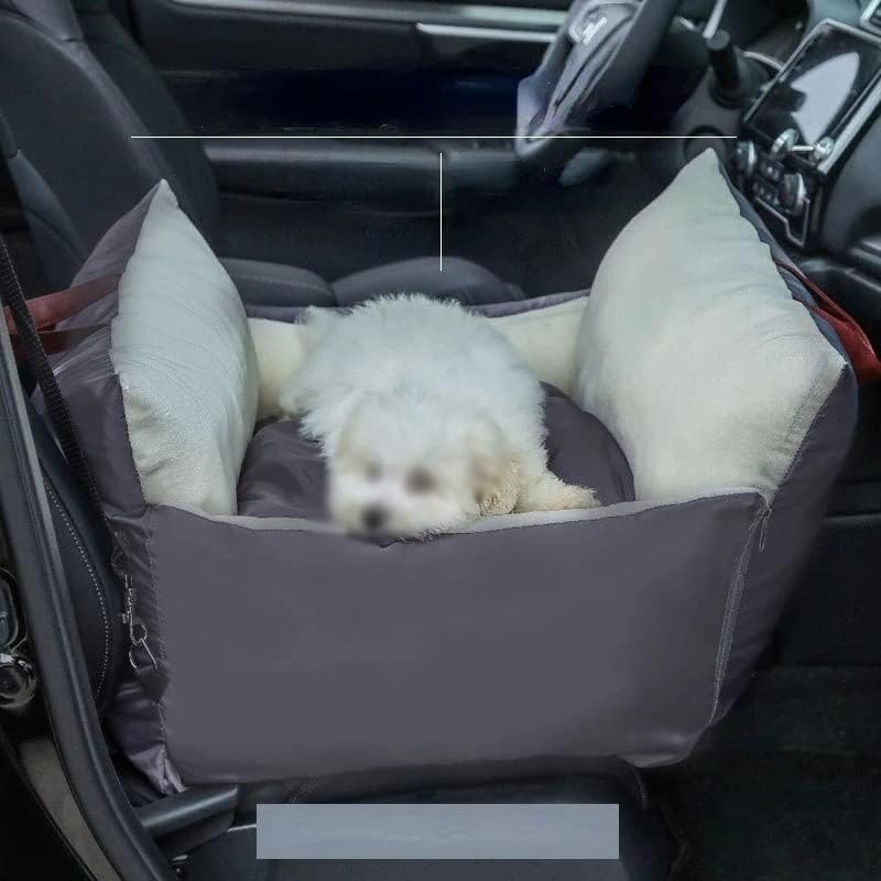 Walnuta Dog Car Seat A braço do braço Booster Dog Cushion Transportador com cintos de segurança portador de animais de estimação