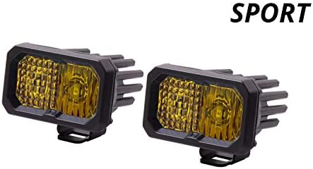 Diod Dynamics Stage Série 2in SAE/DOT Amarelo Sport Standard LED POD, combinação com luz de fundo âmbar