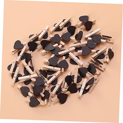 STOBOK 100pcs Love Decorativo Artesanato Festa de Craft Festa colorida Coração Mini Diy Valentine PartyCoffee Casamento PEG PEGS PEGS DO CLIPS PINCONE