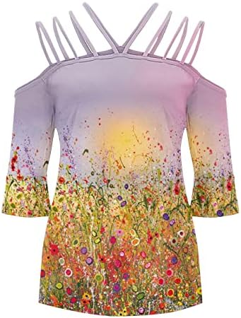 Camiseta de blusa de manga curta para senhoras outono verão 2023 Roupas Cotton Festival Brunch Loose Fit Blouse Z7 Z7