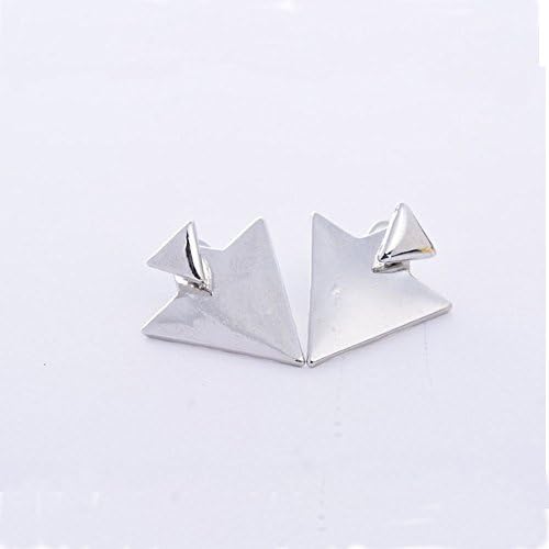 Loja de fonfisai pendurada triângulos femininos banhados a jóias geométricas Ear presas de brincos elegantes cor prata