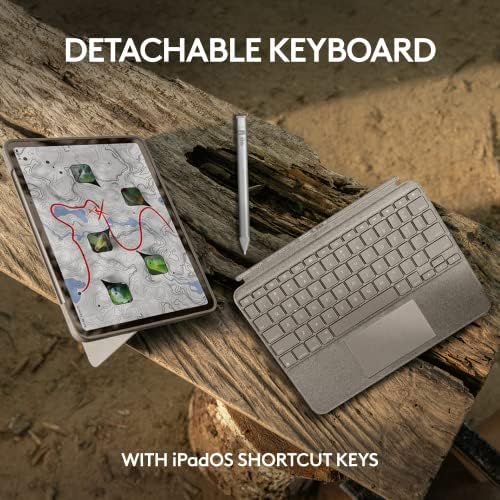 Logitech Combo Touch iPad Pro Case de teclado de 11 polegadas e lápis digital Logitech Crayon - Layout dos EUA, EUA
