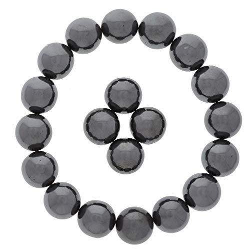 Materiais de Fantasia: 100 PCs Black Magnetic Hematite Rounds - Tamanho de 0,75 polegada - ímãs de ferrite a granel