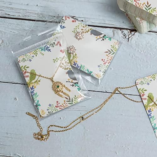 2 x 2,5 Brincha de folhas Cartas de exibição com bolsas de colar cartões de exibição conjuntos de brechas Cartões de embalagem com bolsas de jóias embalagem para brincar jóias