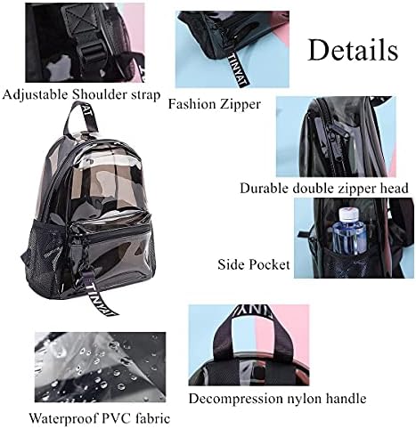 Ekuizai Impermeável Backpack Transparente Sacos de Livros da Escola Clear