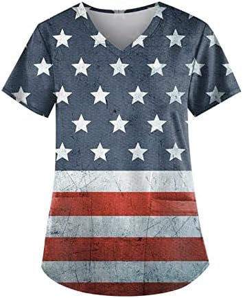 4 de julho Camisa para mulheres verão 2023 plus size saindo sexy tops fofos da independência T-shirt blusa Tops