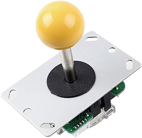 Sanwa GT-Y Octogonal Gate + Sanwa JLF-TP-8yt Original Joystick Yellow-Para o Arcade Jamma Game 4 & 8 Way Ajustável, compatível