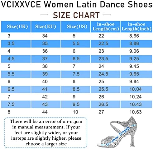 Sapatos de dança de salão de shinestone de vcixxvce feminino