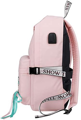 Mairle 17,3 polegadas de laptop casual Backpack Anti -Roubo School School Daypack Ribbon Decorate escolar com porta de cobrança USB