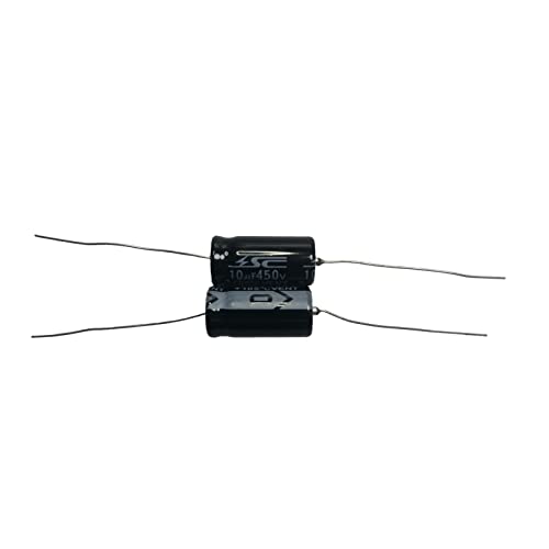 YEGAFE 2PCS 450V 10UF Capacitor axial 10UF 450V Capacitores eletrolíticos de alta frequência para reparo de rádio de tubo de guitarra