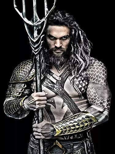 Diamond Bordado Jason Momoa Diam Diamante Pintura Cruzada Kit 5D Diamond Mosaic Strong Man Wall Art -Drina de aterramento 30x40cm