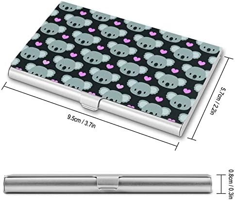 Koala fofo Nome de negócios Caso de crédito engraçado cartão de crédito Pockert para homens Mulheres