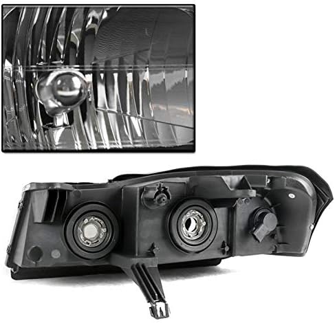 ZMAUTOPARTS FARECTROS DE SUBSTITUIÇÃO FACTINGS BLACK W/6 LUZES DRL LED WHITE compatíveis com 2006-2007 Saturn Vue