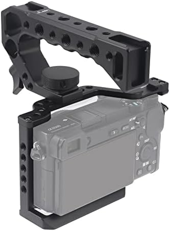 Hersmay A6500/A6400/A6300 Stabilizador de vídeo da gaiola da câmera com alça superior para a Sony A6500 A6400 A6300