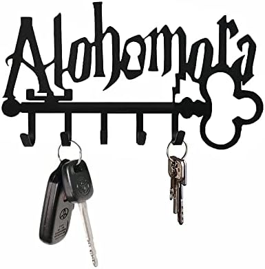 AmaQueen 5 ganchos Titular de chaves Cool Decorativa, Metal Magical Key Monta montado na parede, Toalha de toalha-chave
