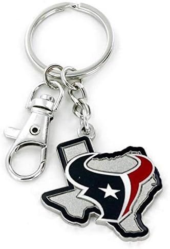 Chaves de design do estado da NFL Heavyweight State - Acessórios coloridos e duráveis ​​para chaves para chaves, bolsas
