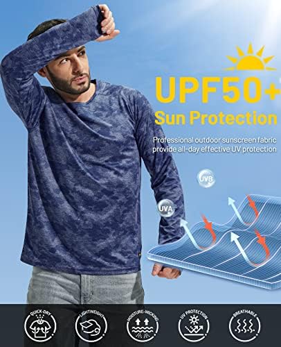 Mier Men's UPF 50+ Camisas de sol