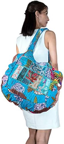 TribeAzure Grande bolsa de ombro bordada Tote confortável mercearia de moda casual de moda casual todos os dias