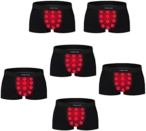 Xsion 2/4/6 Men Pacote de roupas íntimas terapia magnética boxer cueca assistência médica shorts de conforto suave preto respirável